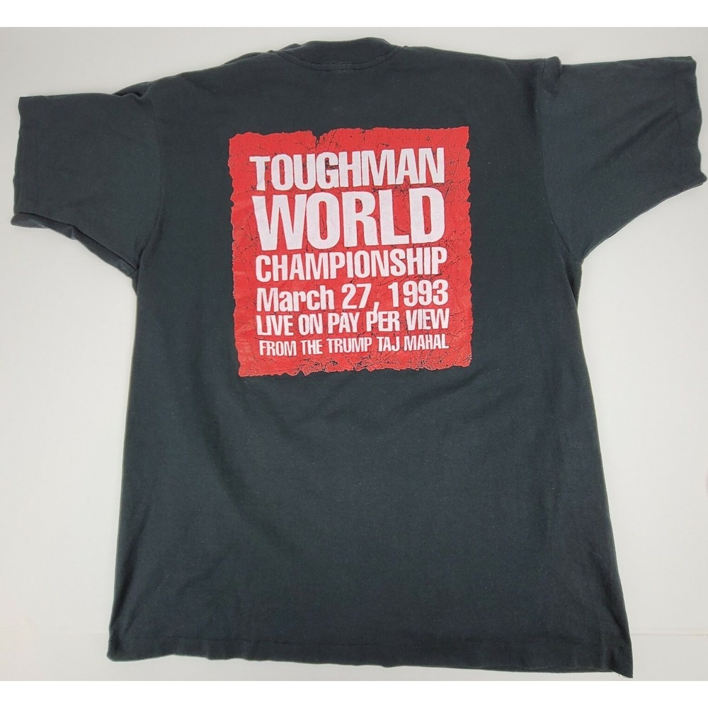 Screen Stars Toughman World Championship Mens XL‎ Black 1993 Trump Taj Mahal Tee